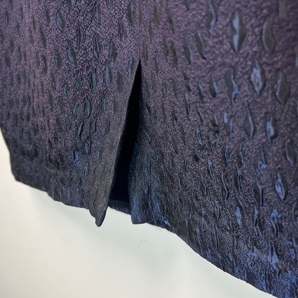 Walter Navy Shimmer Crinkle Sheath Cocktail Dress Women's 6 Ombré Iridescent - Picture 7 of 9